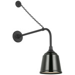 Academy Outdoor Anchored Rex Sm Rockhouse Shade Wall Light - Matte Black / Green