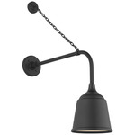 Academy Outdoor Anchored Rex Sm Rockhouse Shade Wall Light - Matte Black