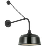 Academy Outdoor Anchored Rex Rockhouse Shade Wall Light - Matte Black / Green