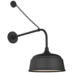 Academy Outdoor Anchored Rex Rockhouse Shade Wall Light - Matte Black