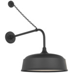Academy Outdoor Anchored Rex Rockhouse Shade Wall Light - Matte Black