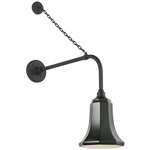 Academy Outdoor Anchored Rex Savannah Shade Wall Light - Matte Black / Green