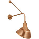 Academy Outdoor Anchored Rex Tilted Bowers Shade Wall Light - Soft Copper