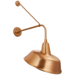 Academy Outdoor Anchored Rex Tilted Bowers Shade Wall Light - Soft Copper
