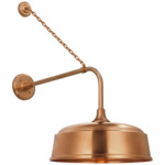 Academy Outdoor Anchored Rex Rockhouse Shade Wall Light - Soft Copper