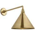 Academy Outdoor Mack Savannah Conical Wall Light - Hand-Rubbed Antique Brass