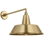 Academy Outdoor Mack Bowers Shade Wall Light - Hand-Rubbed Antique Brass