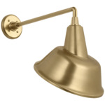 Academy Outdoor Mack Tilted Bowers Shade Wall Light - Hand-Rubbed Antique Brass