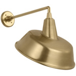 Academy Outdoor Mack Tilted Bowers Shade Wall Light - Hand-Rubbed Antique Brass
