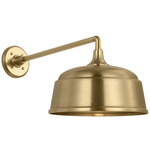 Academy Outdoor Mack Rockhouse Shade Wall Light - Hand-Rubbed Antique Brass