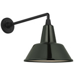 Academy Outdoor Mack Bowers Shade Wall Light - Matte Black / Green