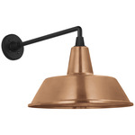 Academy Outdoor Mack Bowers Shade Wall Light - Matte Black / Soft Copper