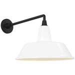 Academy Outdoor Mack Bowers Shade Wall Light - Matte Black / White