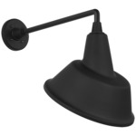 Academy Outdoor Mack Tilted Bowers Shade Wall Light - Matte Black