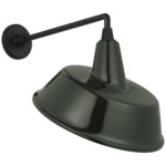 Academy Outdoor Mack Tilted Bowers Shade Wall Light - Matte Black / Green