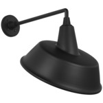 Academy Outdoor Mack Tilted Bowers Shade Wall Light - Matte Black