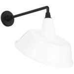 Academy Outdoor Mack Tilted Bowers Shade Wall Light - Matte Black / White