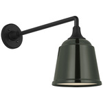 Academy Outdoor Mack Small Rockhouse Shade Wall Light - Matte Black / Green