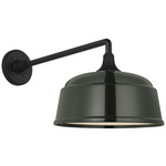 Academy Outdoor Mack Rockhouse Shade Wall Light - Matte Black / Green