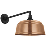 Academy Outdoor Mack Rockhouse Shade Wall Light - Matte Black / Soft Copper