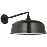 Academy Outdoor Mack Rockhouse Shade Wall Light - Matte Black / Green