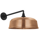 Academy Outdoor Mack Rockhouse Shade Wall Light - Matte Black / Soft Copper