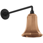 Academy Outdoor Mack Savannah Shade Wall Light - Matte Black / Soft Copper
