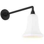 Academy Outdoor Mack Savannah Shade Wall Light - Matte Black / White