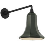 Academy Outdoor Mack Savannah Shade Wall Light - Matte Black / Green