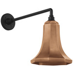 Academy Outdoor Mack Savannah Shade Wall Light - Matte Black / Soft Copper