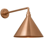 Academy Outdoor Mack Savannah Conical Wall Light - Soft Copper