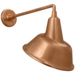 Academy Outdoor Mack Tilted Bowers Shade Wall Light - Soft Copper