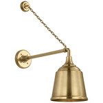 Academy Outdoor Anchored Mack Sm Rockhouse Shade Wall Light - Hand-Rubbed Antique Brass