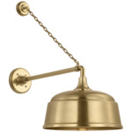Academy Outdoor Anchored Mack Rockhouse Shade Wall Light - Hand-Rubbed Antique Brass