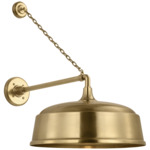 Academy Outdoor Anchored Mack Rockhouse Shade Wall Light - Hand-Rubbed Antique Brass
