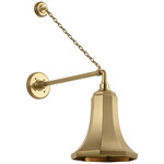 Academy Outdoor Anchored Mack Savannah Shade Wall Light - Hand-Rubbed Antique Brass