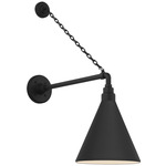 Academy Outdoor Anchored Mack Savannah Conical Wall Light - Matte Black