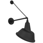 Academy Outdoor Anchored Mack Tilted Bowers Shade Wall Light - Matte Black