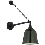 Academy Outdoor Anchored Mack Sm Rockhouse Shade Wall Light - Matte Black / Green