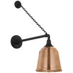 Academy Outdoor Anchored Mack Sm Rockhouse Shade Wall Light - Matte Black / Soft Copper