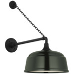 Academy Outdoor Anchored Mack Rockhouse Shade Wall Light - Matte Black / Green