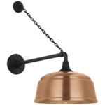 Academy Outdoor Anchored Mack Rockhouse Shade Wall Light - Matte Black / Soft Copper