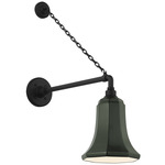 Academy Outdoor Anchored Mack Savannah Shade Wall Light - Matte Black / Green