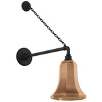 Academy Outdoor Anchored Mack Savannah Shade Wall Light - Matte Black / Soft Copper