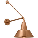 Academy Outdoor Anchored Mack Bowers Shade Wall Light - Soft Copper