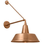 Academy Outdoor Anchored Mack Bowers Shade Wall Light - Soft Copper