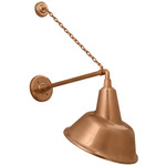 Academy Outdoor Anchored Mack Tilted Bowers Shade Wall Light - Soft Copper