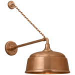 Academy Outdoor Anchored Mack Rockhouse Shade Wall Light - Soft Copper