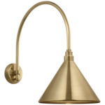 Academy Outdoor Arched Mack Savannah Conical Wall Light - Hand-Rubbed Antique Brass