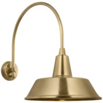 Academy Outdoor Arched Mack Bowers Shade Wall Light - Hand-Rubbed Antique Brass